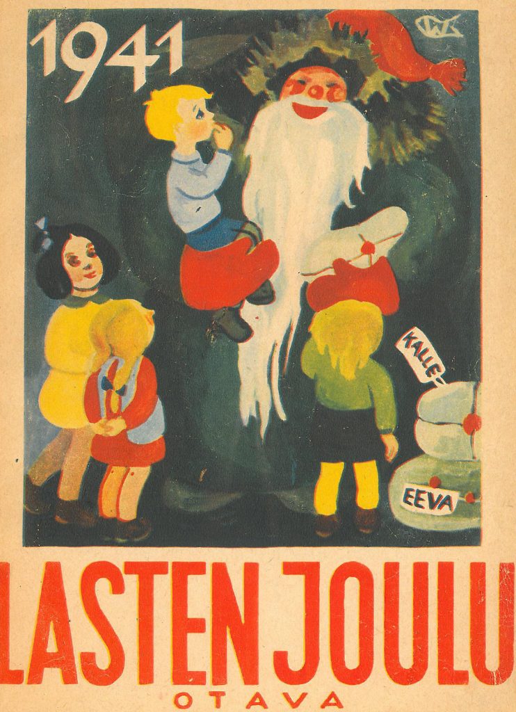 Kansikuva 1941. Joulupukki ja lapsia.