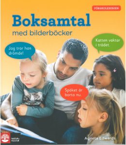 Boksamtal med bilderböcker -kirjan kansi.