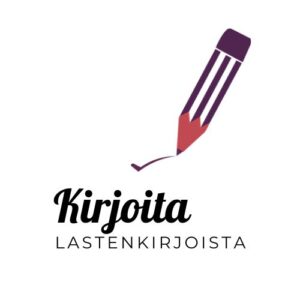 Kirjoita lastenkirjoista -koulutuksen tunnuskuva.