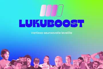 Lukuboost-kampanjan mainoskuva.