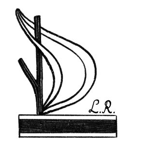 Tulitikkuvene ja nimikirjaimet L. R.