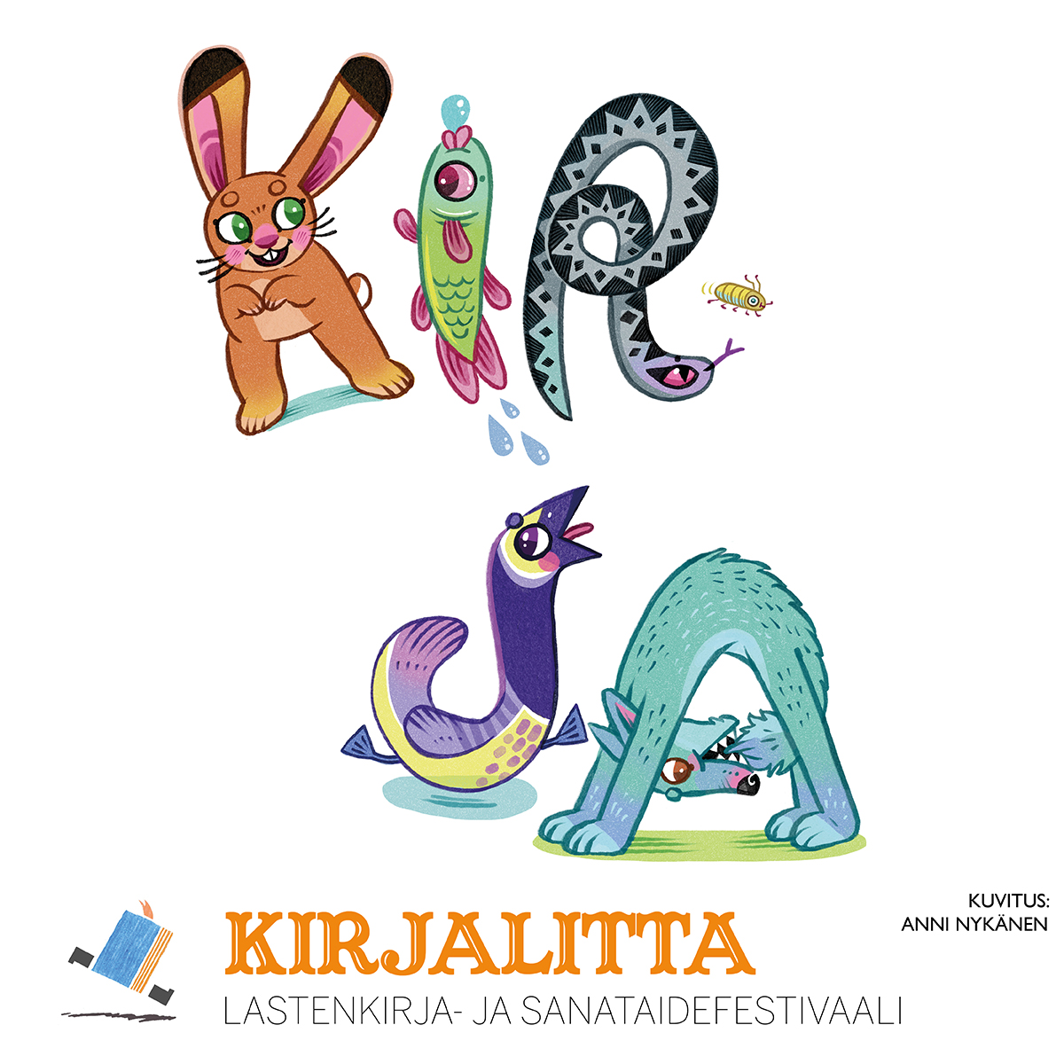 Kirjalitta-festivaalin logo 2026.